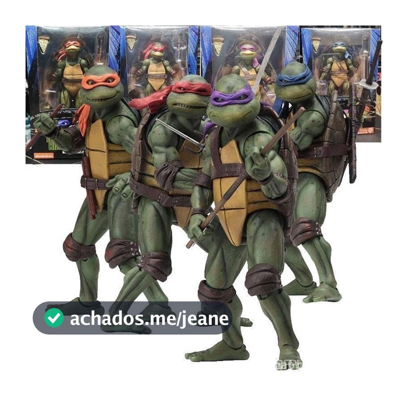 Figura de Ação NECA Teenage Mutant Ninja Turtles TMNT Edição do Filme de 1990 Leonardo Raphael Michelangelo Donatello Ki