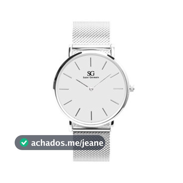 Relógio Feminino Prata Saint Germain Harlem Silver 40mm Fundo Branco