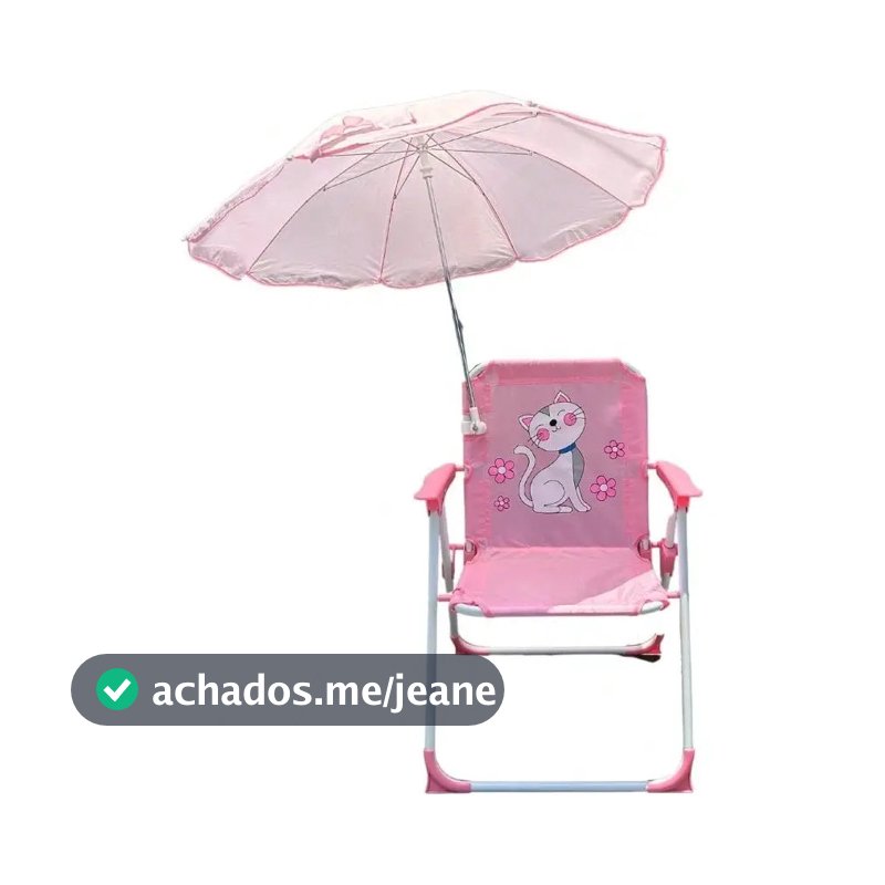 Cadeira De Praia Infantil Com Guarda Sol Proteção Uv Piscina