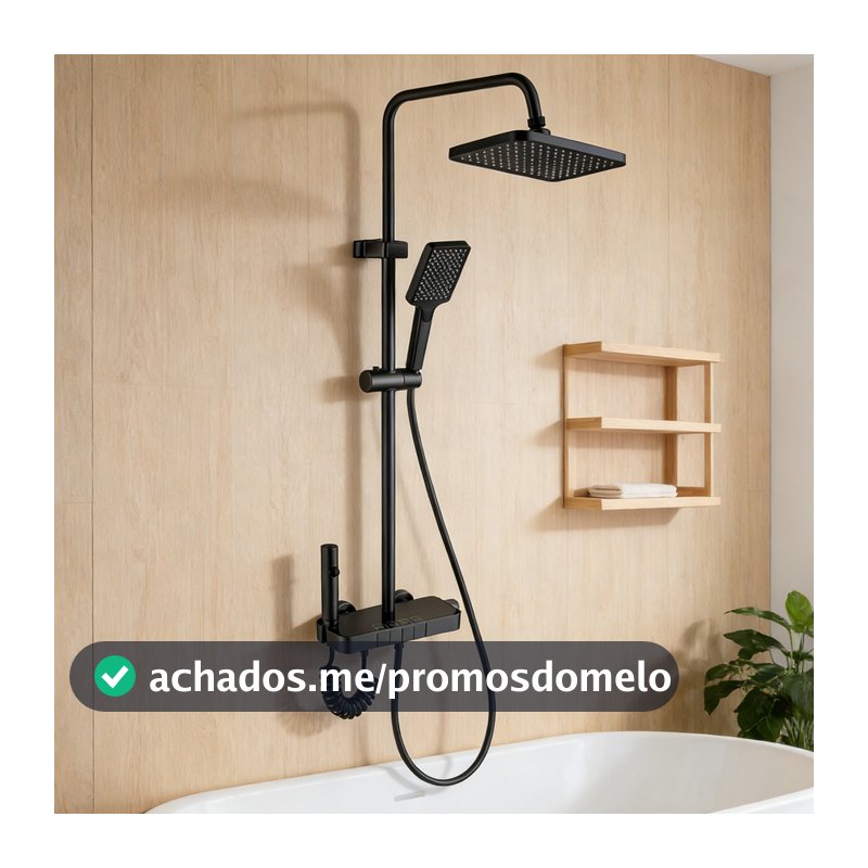 Sistema De Chuveiro 4 Em 1: Torneira que Suporta Aquecedor Elétrico ou Aquecedor a Gás (Com Água Fria e Quente, Equipado