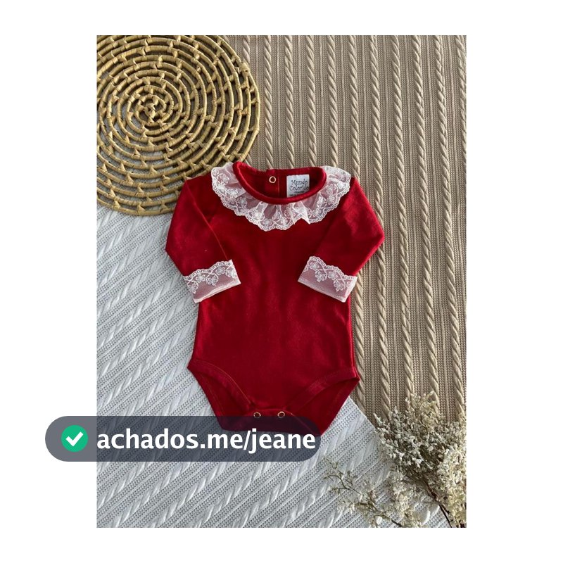 Body bebê feminino renda delicada - Mundo Colorido - manga longa algodão suedine macio – RN P M G