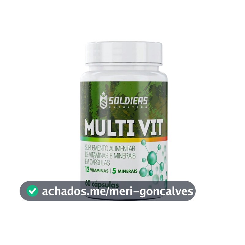 Multivitamínico 5 Minerais 12 Vitaminas Completo Saúde Imunidade Energia Soldiers Nutrition