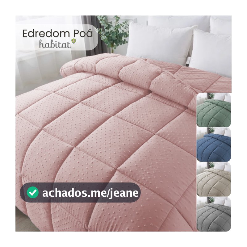 Edredom Coberdrom Poá Casal Queen King Toque Macio Quentinho Habitat