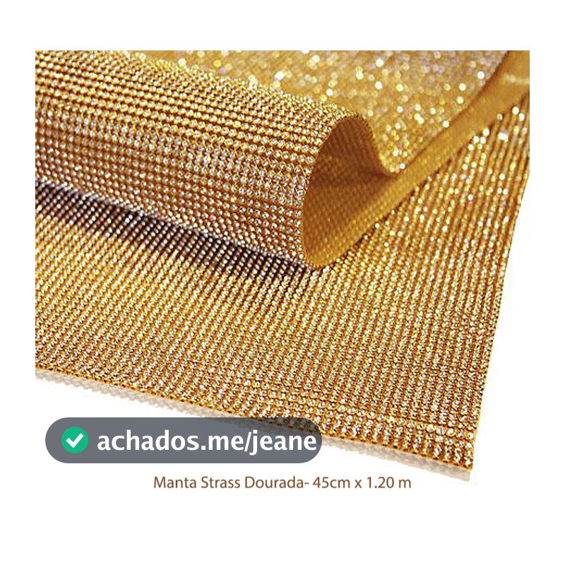 kit 2 Mantas Strass 6cm x 22cm - Menor Preço