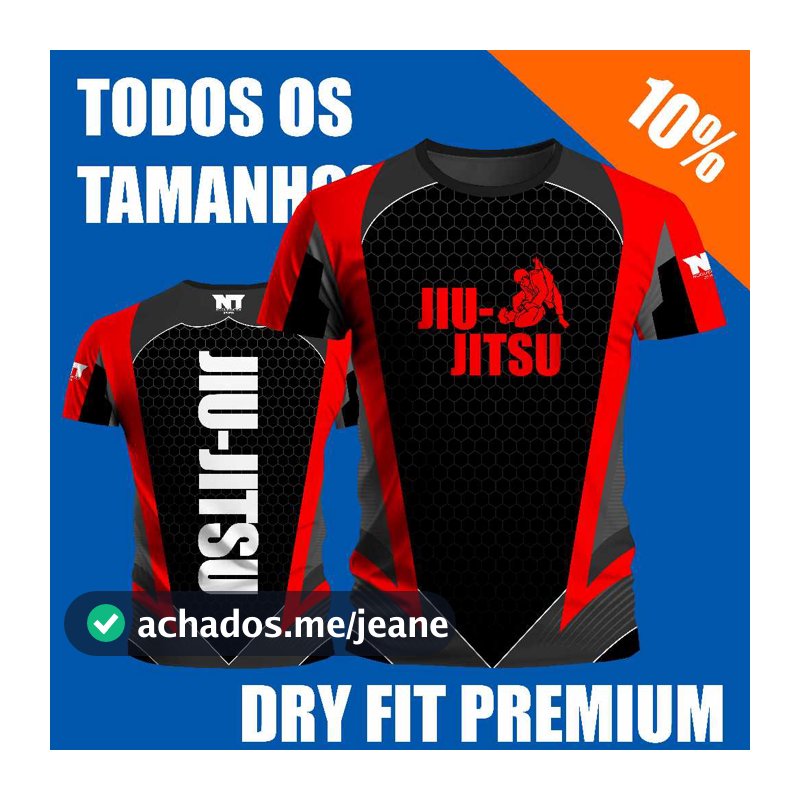 Camiseta Jiu-Jitsu BJJ Unissex  Dry Fit Treino, Academia, Arte Suave Secagem Rápida e Leve