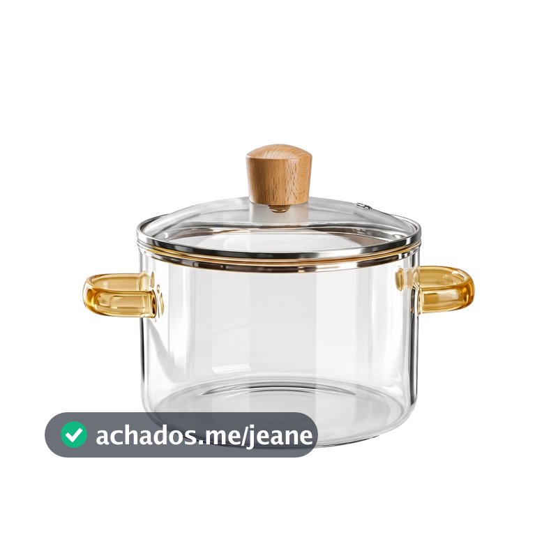 Caçarola de Vidro 1,6L – Elegância, Qualidade e Praticidade para sua Cozinha