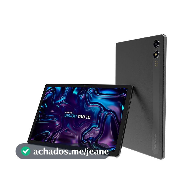 Tablet Positivo Vision Tab 10 4GB RAM 128GB Câmera 13MP e 5MP 10,1" HD IPS Android 13 - Preto