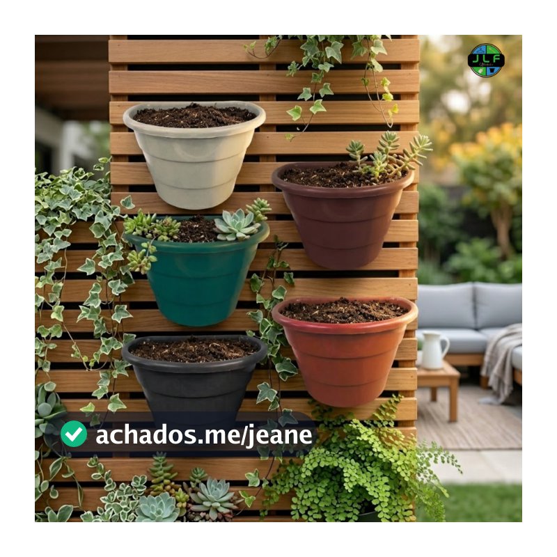 Kit 10 Vaso Parede Arandela Jardim Vertical 3,3 L Horta