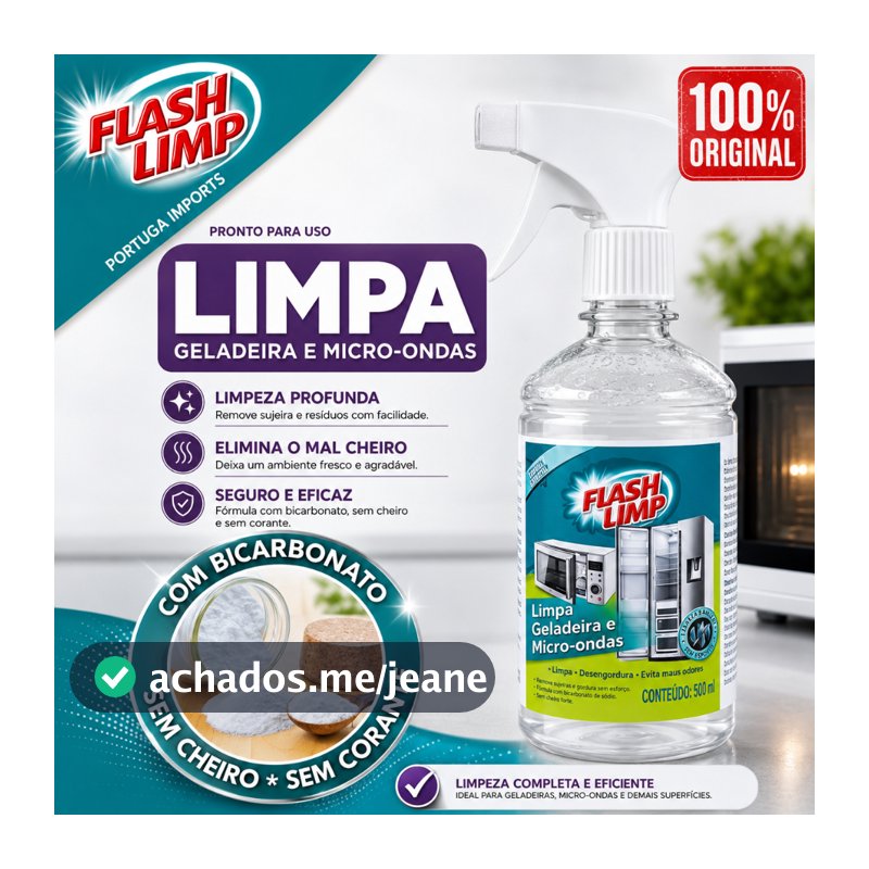 Limpa Geladeira e Microondas Flash Limp