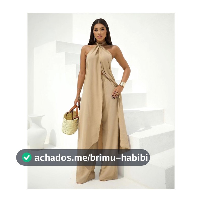 Conjunto Feminino Tunica Mykonos Calca Pantalona
