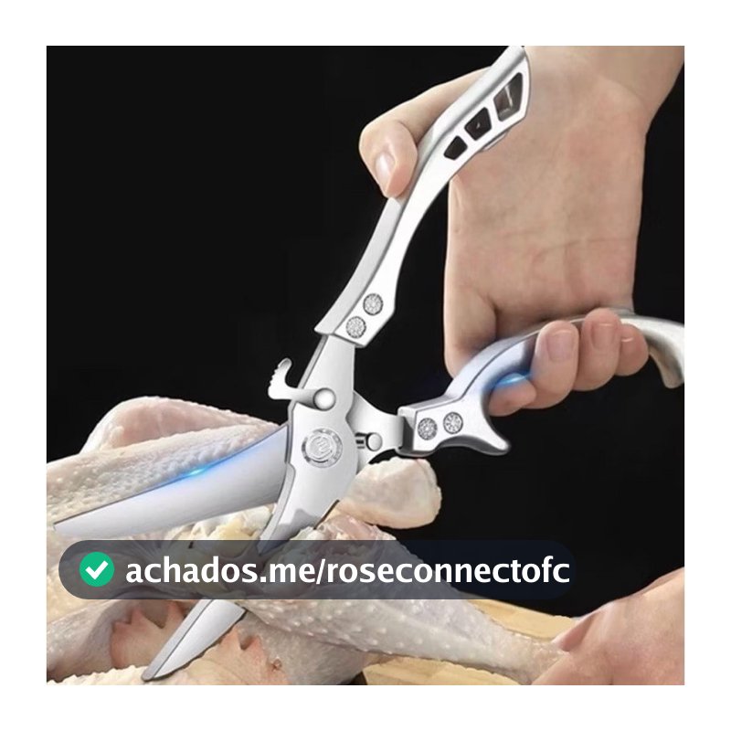 Tesoura Profissional de Cozinha 7 em 1  Inox  para Frango Legumes Carnes Aves-envio imediato