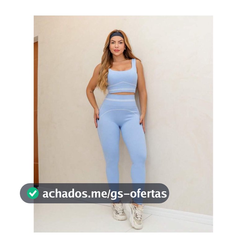 Conjunto Fitness Feminino Canelado Premium com Bojo Legging Cintura Alta Academia 3RD SD1862