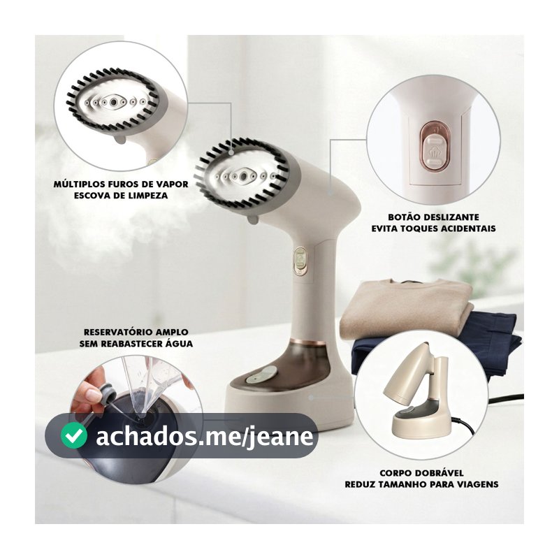 COIBEU Passadeira a Vapor Portátil Dobrável 3 em 1 1600W 127V Vaporizador de Roupas Compacto