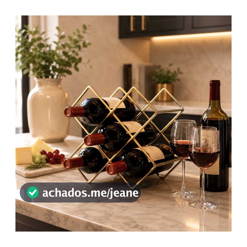 Organizador de Vinho em Metal Adega Sofisticação e Estilo para Sua Decoração