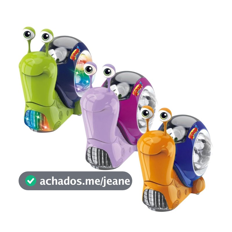 Brinquedo Infantil Caracol Bate E Volta Com Som E Luz cores
