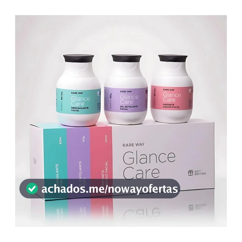Kit Baby Glance Care Sabonete + Demaquilante + Esfoliante Rare Way Skincare Henna Designer Presente