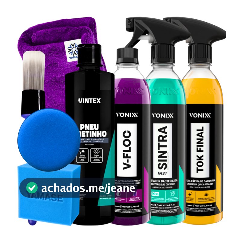 Kit Shampoo V-Floc Cera Tok Final Limpador Sintra Fast Vonixx Pretinho Vintex