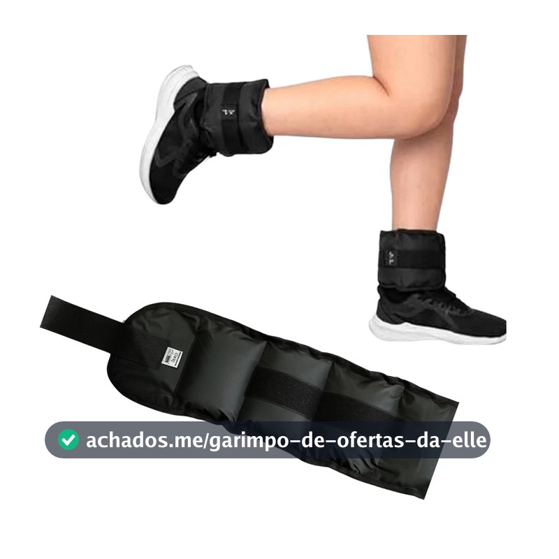Caneleira Tornozeleira de Peso UNIDADE de 500G 1KG 2KG 3KG 4KG 5KG Preta Rosa Exercício Musculação Fisioterapia Academia