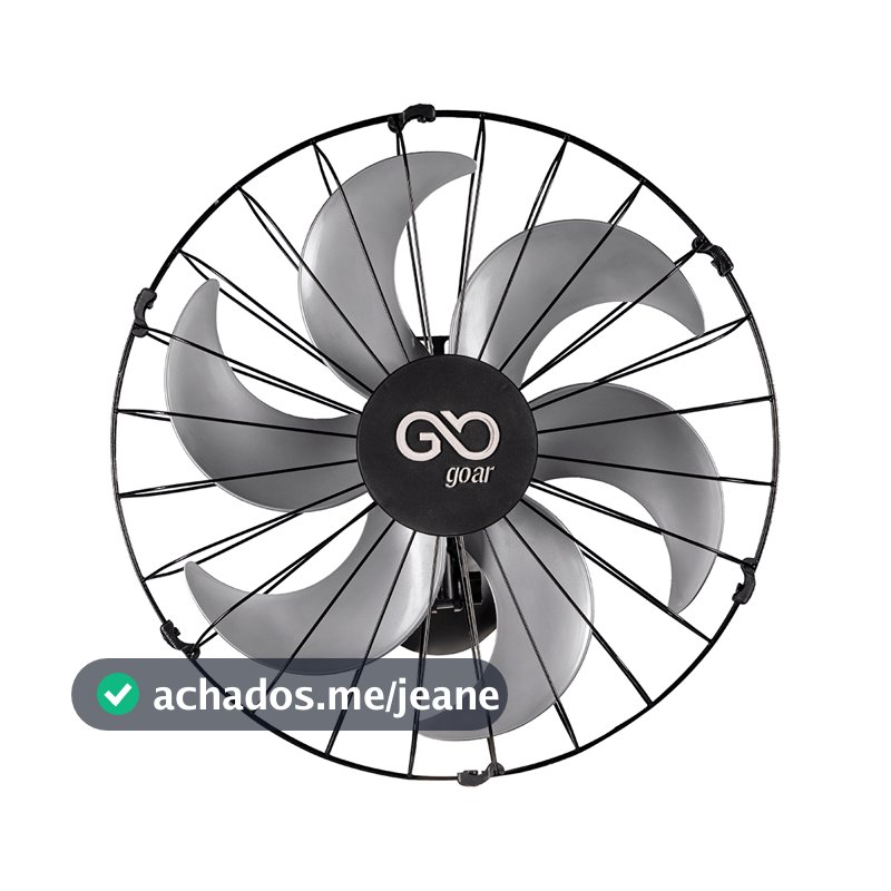 Ventilador Oscilante de Parede 50cm Goar Metal Preto 220v