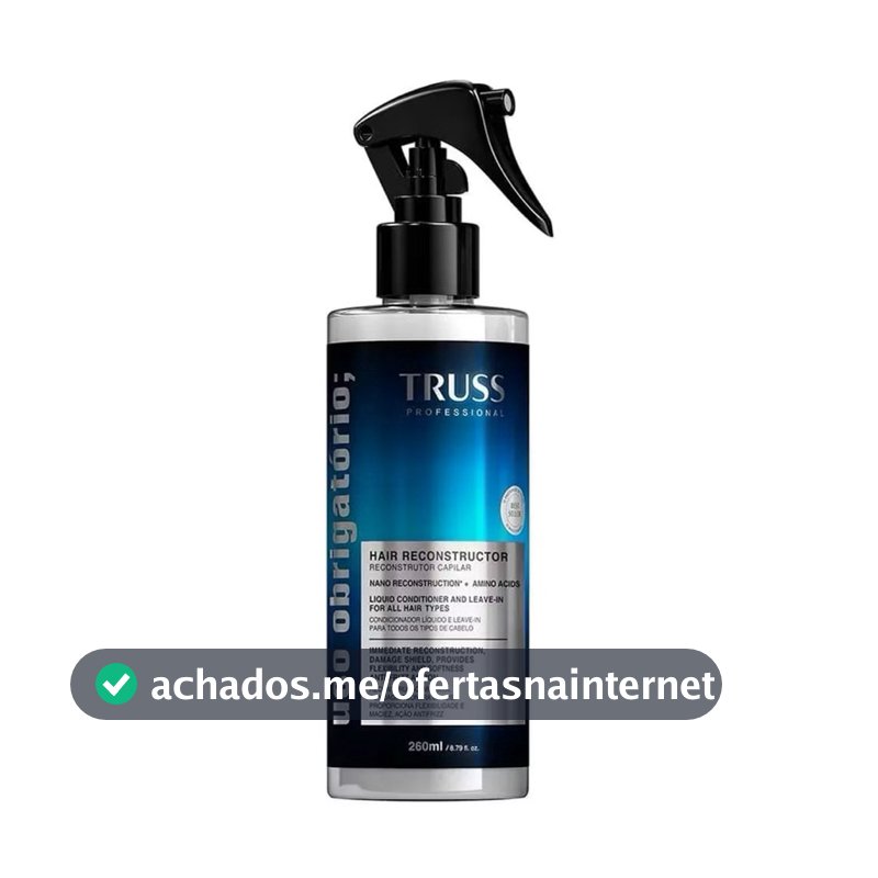 Truss Uso Obrigatório Leave-in Reconstrutor 260ml | Proteção Térmica, Brilho e Reparação Imediata