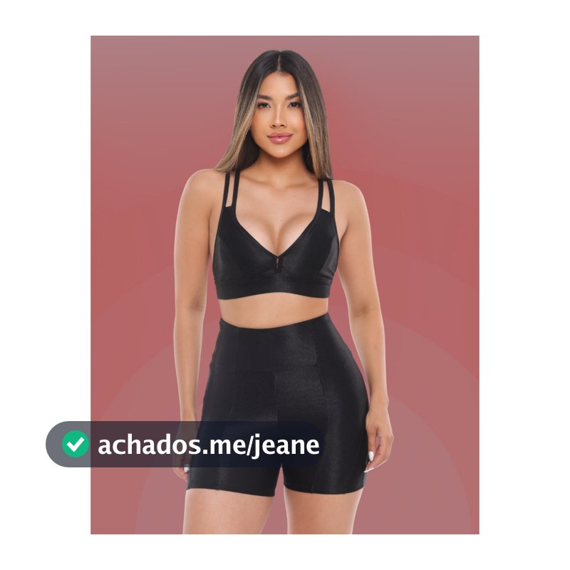 Conjunto Fitness | Bermuda curta +  Top Para Treino Academia  | Zero Transparência