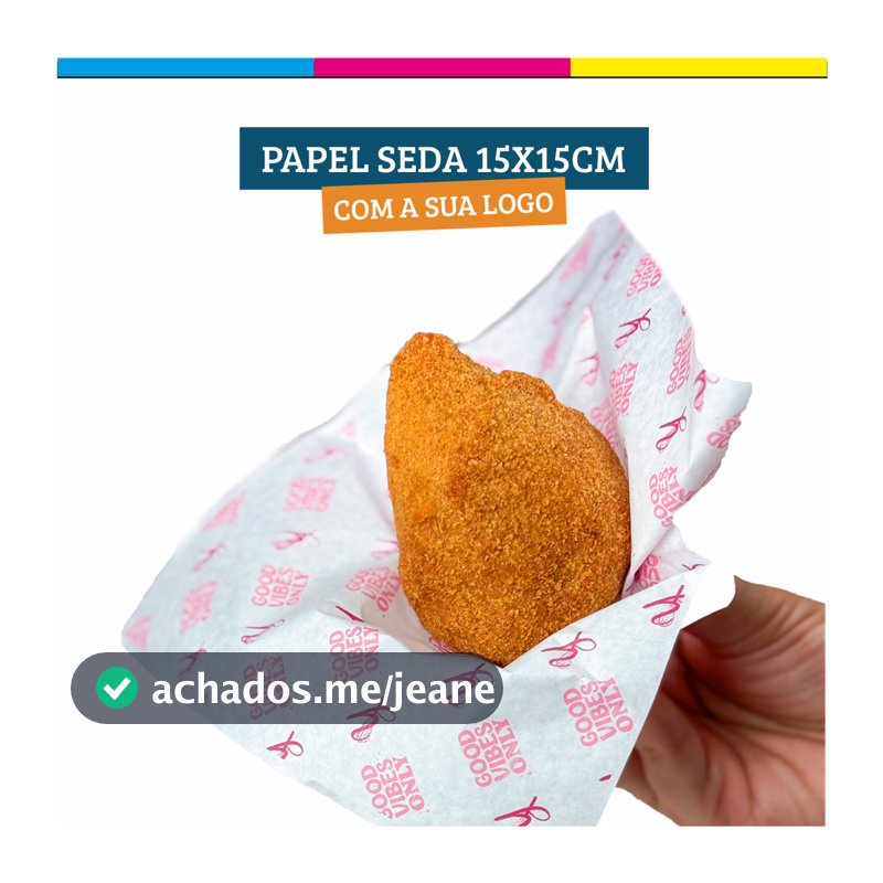 Papel Manteiga 15X15cm Personalizado com a sua logo