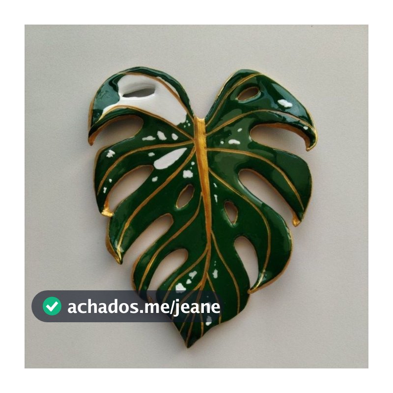 Folha Costela de Adão Decorativa Artesanal  Monstera