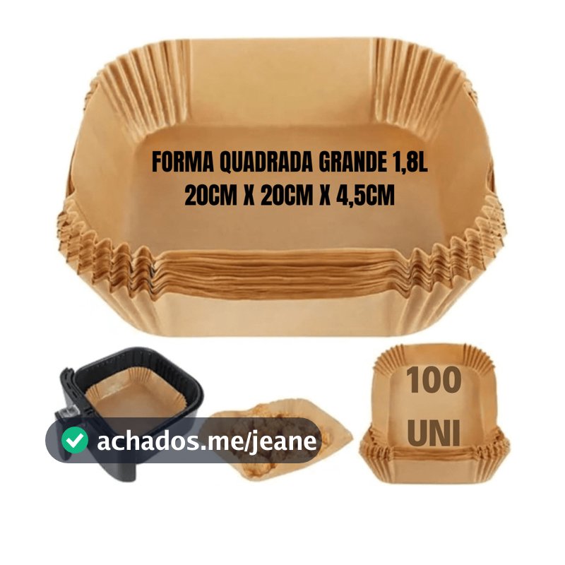 100 pçs forma descartável para fritadeira air fryer em papel antiaderente quadrado