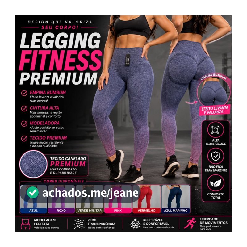 Calça Legging Degradê Feminina Cintura Alta Anti Transparência Fitness Academia Yoga Levanta Bumbum