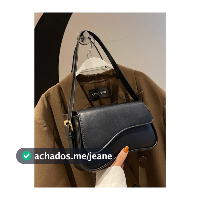 Bolsa estruturada com opção de alça curta e longa