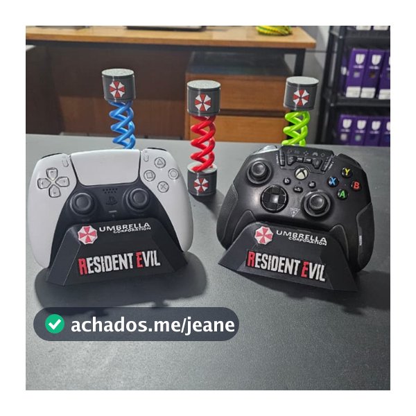 Suporte para Controle Resident Evil Umbrella em Impressão 3D – Playstation ou Xbox