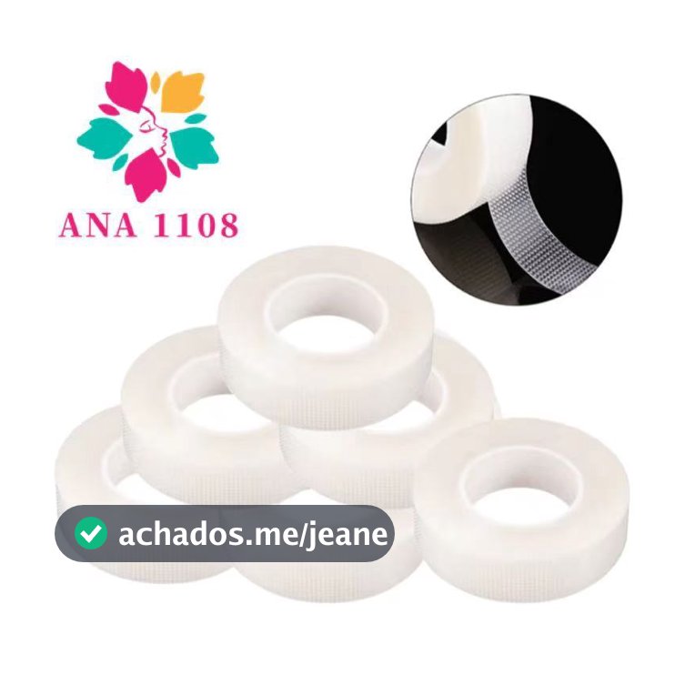 ANA1108 KIT 12 PCS Fitas Micropore Antialérgica Alongamento e Extensão Cílios 9m