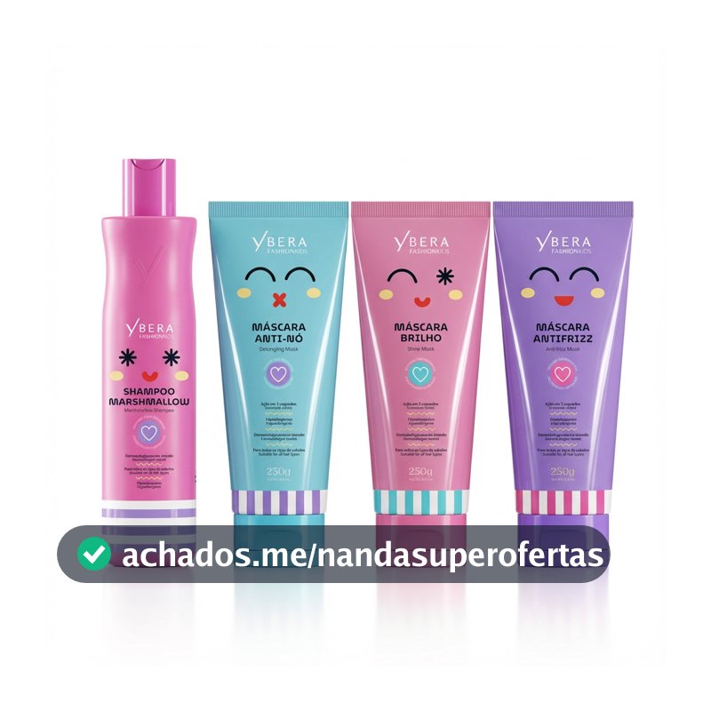 Kit Cronograma Capilar Kids Menina + Shampoo - Fashion Gold