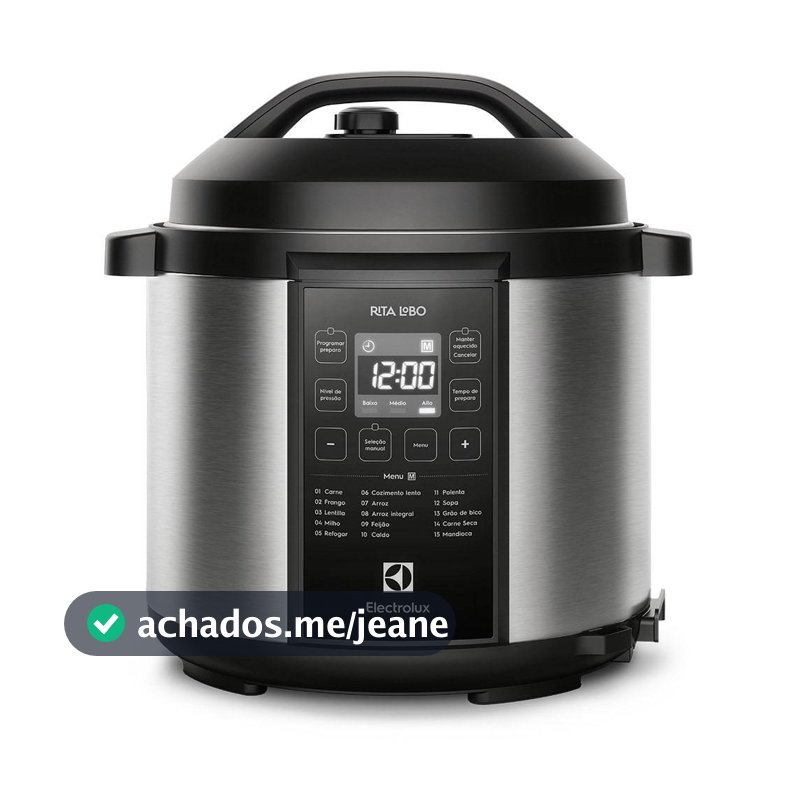 Panela de Pressão Elétrica Electrolux por Rita Lobo 6L Preta Experience Digital (PCC20)