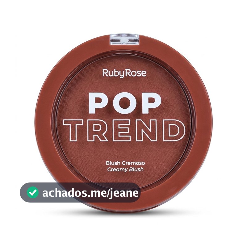 Blush Cremoso Pop Trend Ruby Rose Maquiagem Facial Efeito Natural Alta Pigmentação