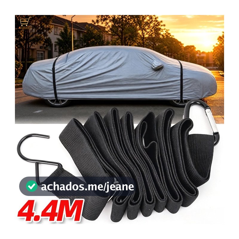 4.4M À Prova De Vento Capa De Carro Cinta De Amarração Segura Ajustável PP Cinto De Fixação Para Bagagem De Carga Empaco