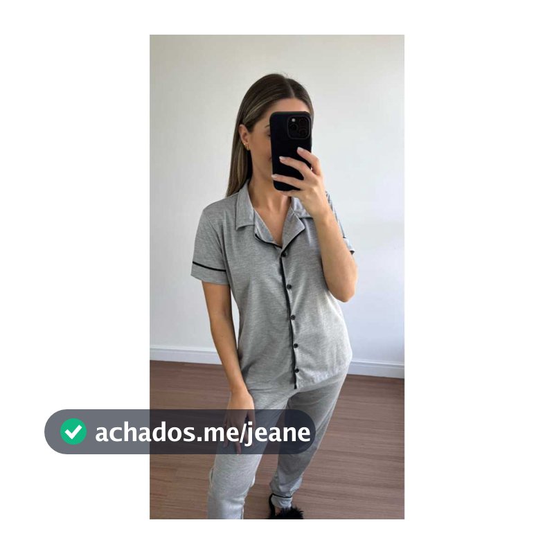 1 CONJUNTO DE PIJAMA AMERICANO MEIA ESTAÇÃO