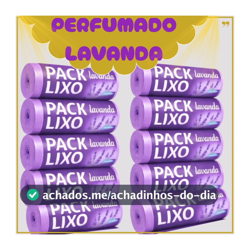 Kit Sacos de Lixo Lavanda Perfumado| Neutraliza Odor | Para Pia e Banheiro / Espanta Insetos