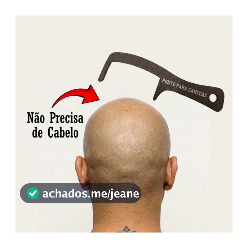 Pente Para Carecas Presente para o Amigo Secreto Oculto Trollagem Inimigo Secreto