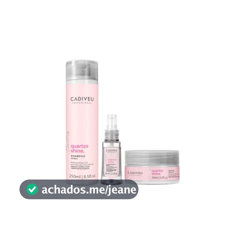 Cadiveu Kit Quartzo Shine Shampoo + Máscara e Óleo