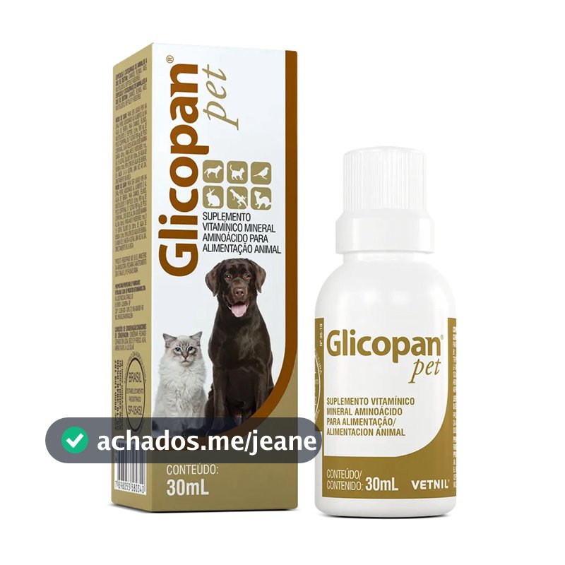 Suplemento Vitaminico Glicopan Pet 30ml - Vetnil