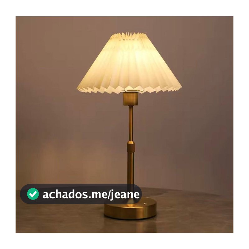 Luminária de mesa LED revestida em tecido, recarregável com  toque, com lâmpada E12. 2700K.LKZD-5974