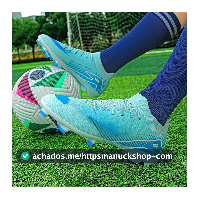 Chuteiras De Futebol Fg Masculinas De Tornozelo Alto Com Aderência Pontiaguda Estilo Vintage