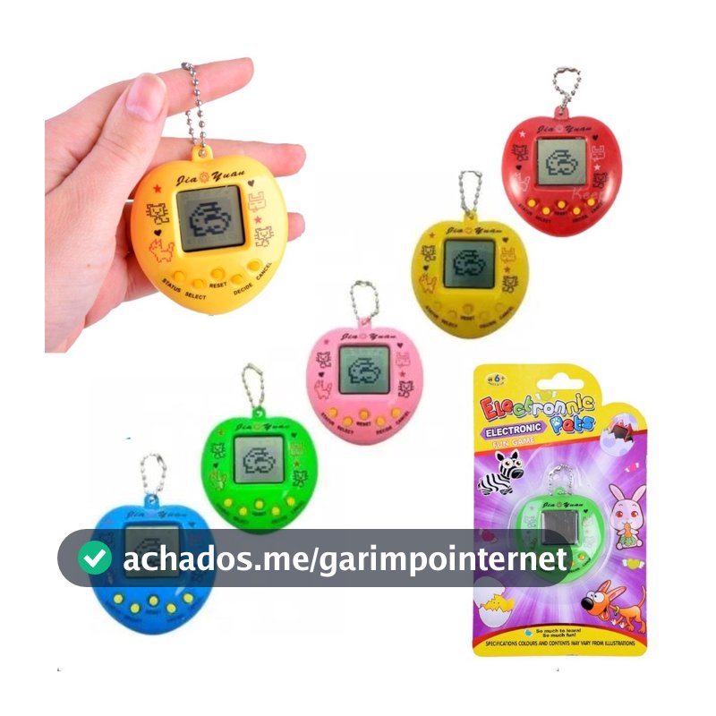 Kit c/ 37 Tamagochis Bichinho Virtual Brinquedo Interativo + Cordão