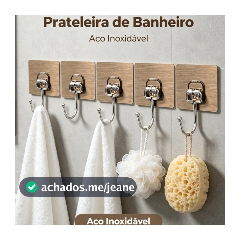 KIT 10/20/30 Gancho Adesivo/ Parede Multifuncional Autocolante Casa Cozinha Quarto Banheiro Organizado