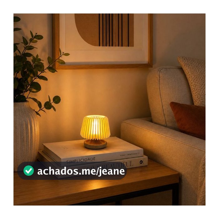 Mini Luminária LED Decorativa 3D com Vela Inclusa – Abajur - Porta-Vela