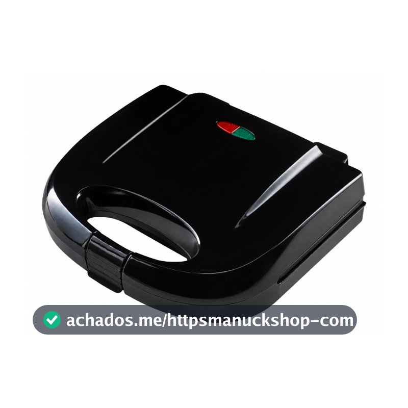 Sanduicheira e Grill Dupla 750W 127V Chapas Antiaderente Preta