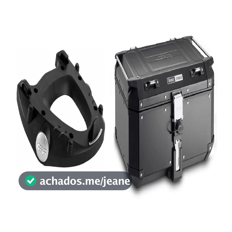 BAU BAULETO 58L OUTBACK TRASEIRO PRETO OBKN58B BR BMW TIGER Versys 650 GS HIMALAYAN TRIUMPH + BASE GIVI M5