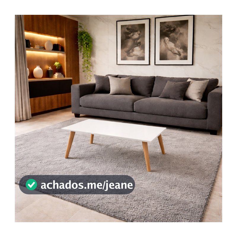 Mesa Quadrada de Centro Mesa de Apoio Mesinha de Canto Branco Bonito Moderno Apartamento Sala de Estar Quarto Utilidade