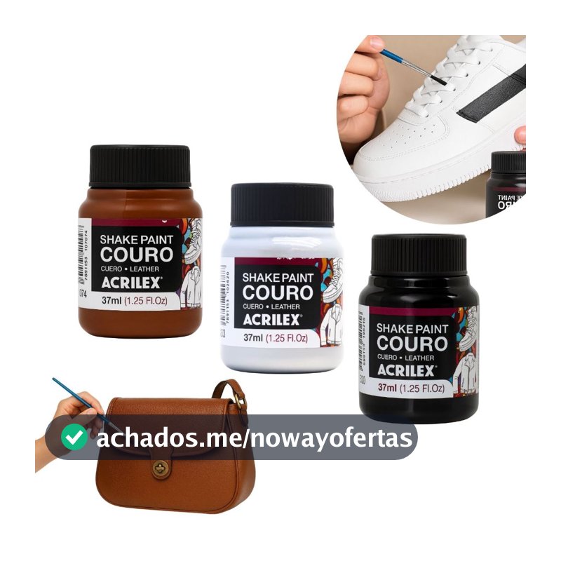 Tinta Para Couro Natural Sintético Para Sapato Bota Jaqueta Bolsa Sofá Restauração Customização 37ml